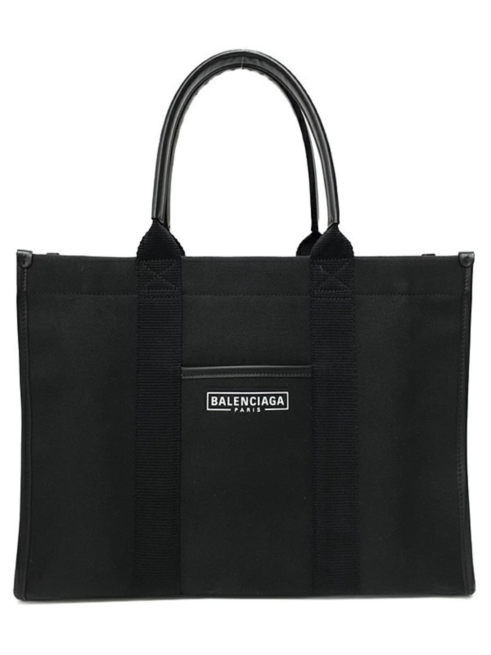 Balenciaga Hardware Tote Bag Black canvas leather
